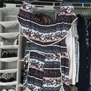 Off the shoulder romper.